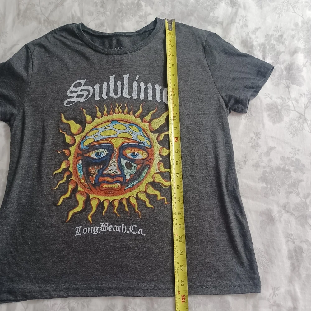 Sublime Graphic Print Tee Medium Gray -Short Sleeve -Long Beach -Rock - Picture 6 of 10